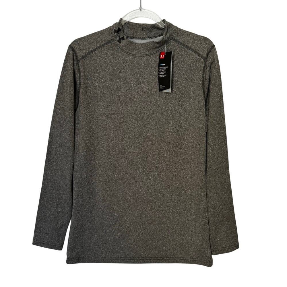 Under Armour ColdGear Mock Neck Thermal Top Gray NWT Mens Large